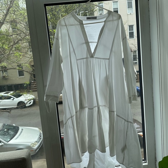 Zara Dresses Zara White Beach Cover Up Poshmark